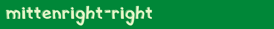 MittenRight-Right.ttf(字体效果展示)