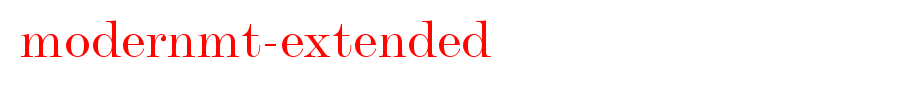 ModernMT-Extended.ttf
(Art font online converter effect display)