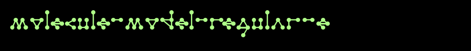 Molecule-model-Regular-E..ttf(字体效果展示)