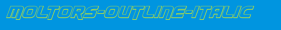 Moltors-Outline-Italic.ttf
(Art font online converter effect display)
