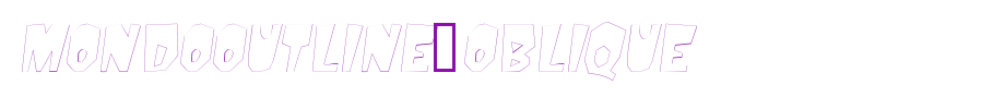 MondoOutline-Oblique.ttf
(Art font online converter effect display)