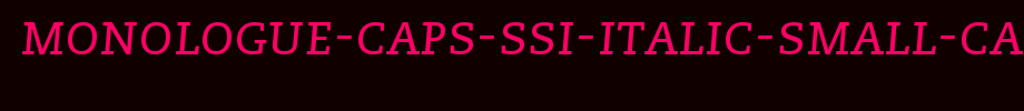 Monologue-Caps-SSi-Italic-Small-Caps.ttf
(Art font online converter effect display)