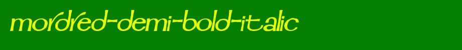 Mordred-Demi-Bold-Italic.ttf(字体效果展示)