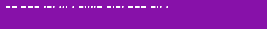 Morse-Code.ttf
(Art font online converter effect display)