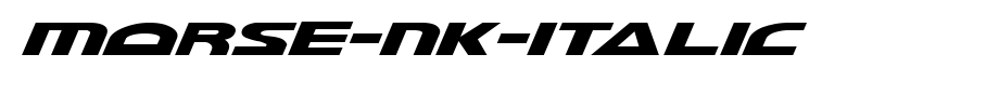 Morse-NK-Italic.ttf(字体效果展示)