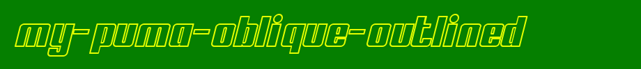 My-Puma-Oblique-Outlined.ttf
(Art font online converter effect display)
