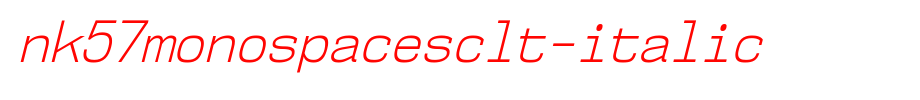 NK57MonospaceScLt-Italic.ttf
(Art font online converter effect display)