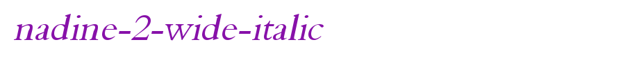 Nadine-2-Wide-Italic.ttf
(Art font online converter effect display)