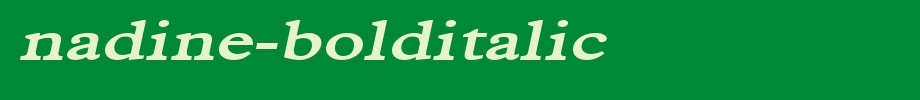 Nadine-BoldItalic.ttf
(Art font online converter effect display)