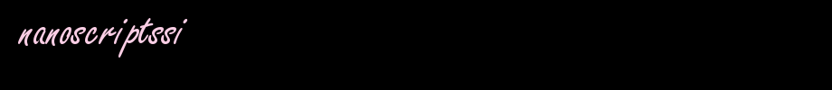 NanoScriptSSi.ttf(字体效果展示)