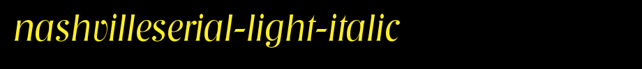 NashvilleSerial-Light-Italic.ttf(字体效果展示)