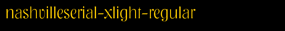 NashvilleSerial-Xlight-Regular.ttf(字体效果展示)