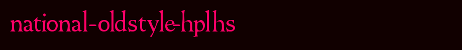 National-Oldstyle-HPLHS.ttf
(Art font online converter effect display)