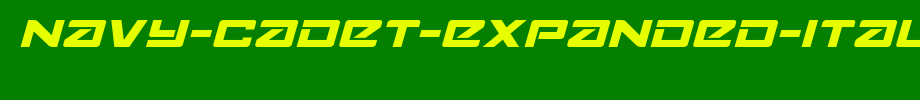 Navy-Cadet-Expanded-Italic.ttf
(Art font online converter effect display)