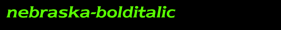 Nebraska-BoldItalic.ttf
(Art font online converter effect display)