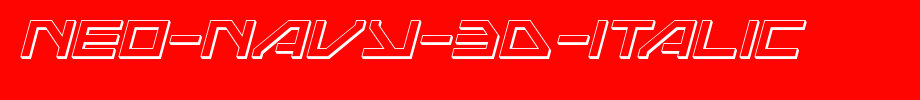 Neo-Navy-3D-Italic.ttf
(Art font online converter effect display)