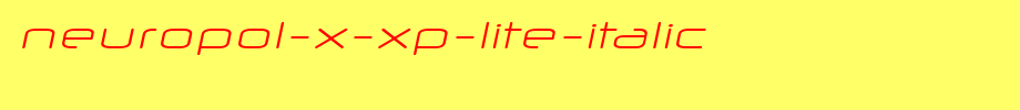 Neuropol-X-Xp-Lite-Italic.ttf
(Art font online converter effect display)
