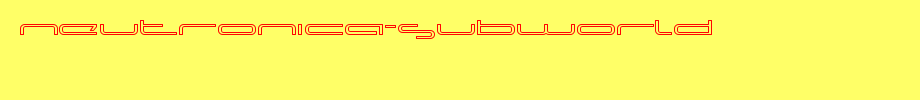 Neutronica-subworld.ttf
(Art font online converter effect display)