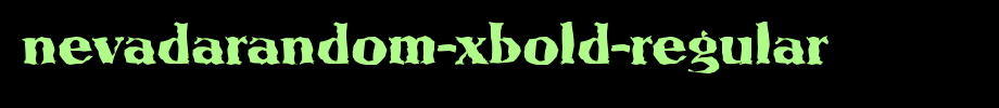 NevadaRandom-Xbold-Regular.ttf
(Art font online converter effect display)