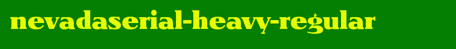 NevadaSerial-Heavy-Regular.ttf
(Art font online converter effect display)