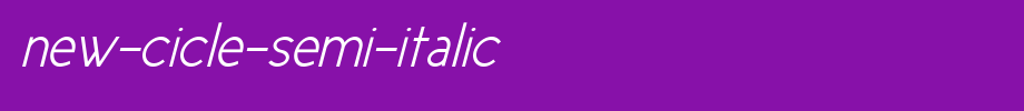 New-Cicle-Semi-Italic.ttf
(Art font online converter effect display)