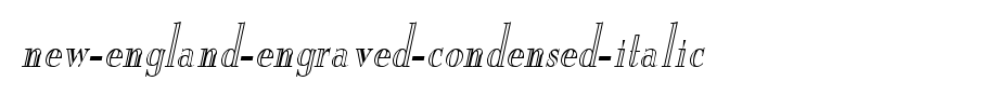 New-England-Engraved-Condensed-Italic.ttf
(Art font online converter effect display)