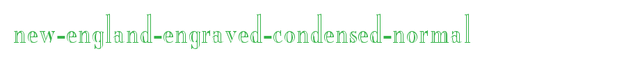 New-England-Engraved-Condensed-Normal.ttf
(Art font online converter effect display)