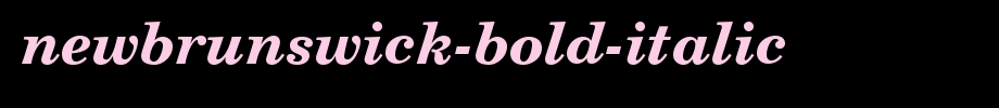 NewBrunswick-Bold-Italic.ttf(字体效果展示)