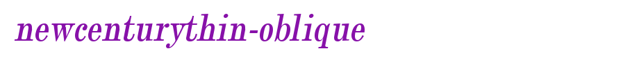 NewCenturyThin-Oblique.ttf(字体效果展示)