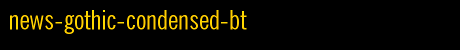 News-Gothic-Condensed-BT.ttf
(Art font online converter effect display)
