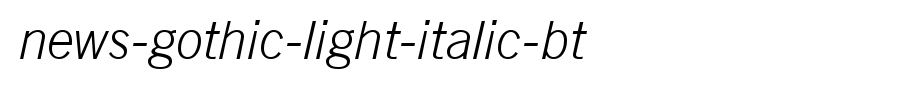News-Gothic-Light-Italic-BT.ttf
(Art font online converter effect display)