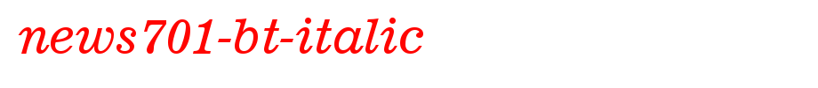 News701-BT-Italic.ttf
(Art font online converter effect display)
