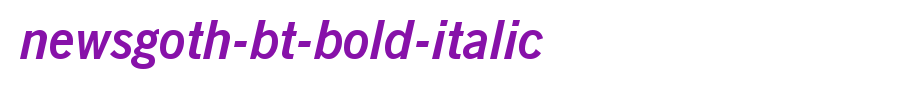 NewsGoth-BT-Bold-Italic.ttf(字体效果展示)