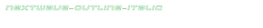 Nextwave-Outline-Italic.ttf
(Art font online converter effect display)