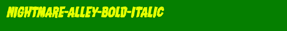 Nightmare-Alley-Bold-Italic.ttf(字体效果展示)