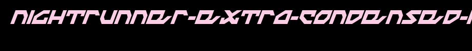 Nightrunner-Extra-Condensed-Italic.ttf(字体效果展示)