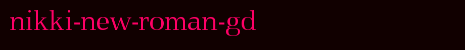Nikki-New-Roman-GD.ttf
(Art font online converter effect display)