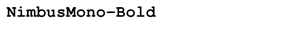 NimbusMono-Bold_ English font