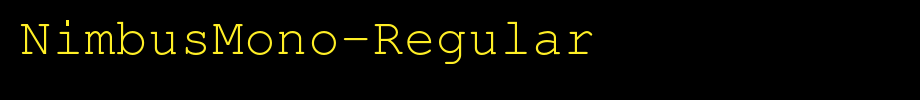 NimbusMono-Regular_ English font
(Art font online converter effect display)