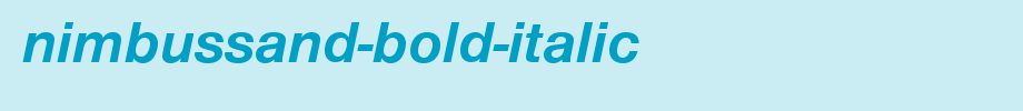 NimbusSanD-Bold-Italic.ttf(字体效果展示)