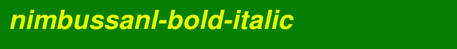 NimbusSanL-Bold-Italic.ttf(字体效果展示)