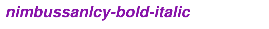 NimbusSanLCY-Bold-Italic.ttf(字体效果展示)