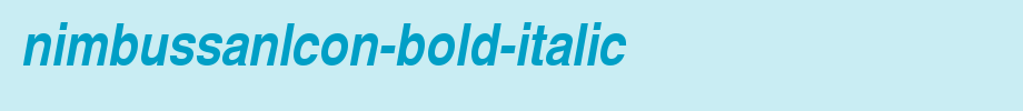 NimbusSanLCon-Bold-Italic.ttf(字体效果展示)
