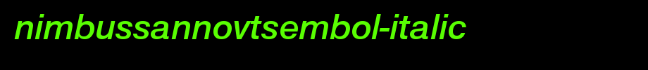 NimbusSanNovTSemBol-Italic.ttf(字体效果展示)