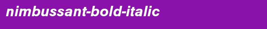 NimbusSanT-Bold-Italic.ttf(字体效果展示)