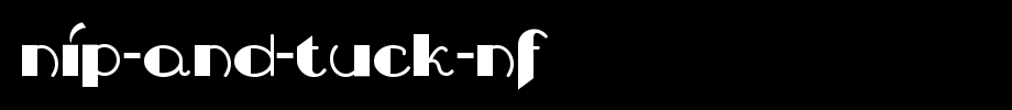 Nip-And-Tuck-NF.ttf(字体效果展示)