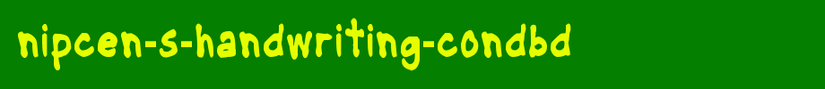 NipCen-s-Handwriting-CondBd.ttf
(Art font online converter effect display)