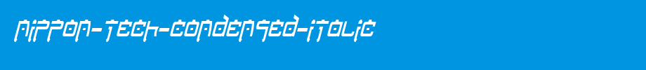 Nippon-Tech-Condensed-Italic.ttf(字体效果展示)