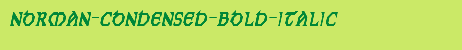 Norman-Condensed-Bold-Italic.ttf(字体效果展示)