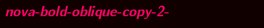Nova-Bold-Oblique-copy-2-.ttf(字体效果展示)